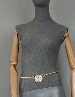 Vintage YVES SAINT LAURENT Ysl by Robert Goossens Rhinestone Medallion Necklace