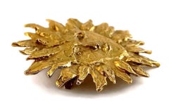 Vintage YVES SAINT LAURENT Ysl by Robert Goossens Sun Face Barrette Hair Clip