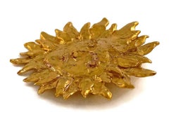 Vintage YVES SAINT LAURENT Ysl by Robert Goossens Sun Face Brooch