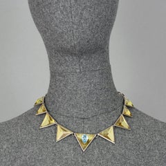 Vintage YVES SAINT LAURENT Ysl by Robert Goossens Triangle Lucite Necklace