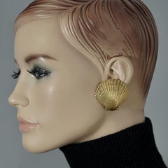 Vintage YVES SAINT LAURENT Ysl Clam Shell Earrings