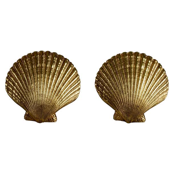 Vintage YVES SAINT LAURENT Ysl Clam Shell Earrings at 1stDibs | shell ...