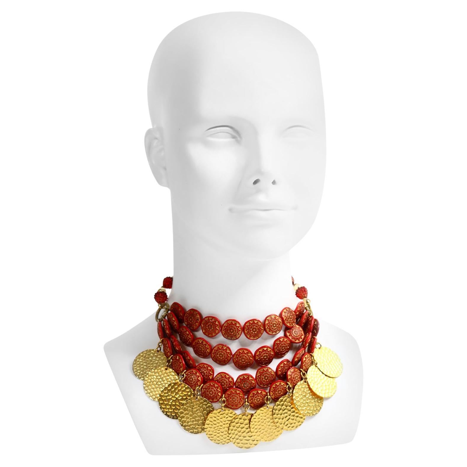Vintage Yves Saint Laurent YSL Couture baumelndes YSL Couture Choker Circa 1980er