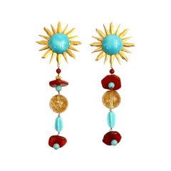 Vintage Yves Saint Laurent YSL Couture Dangling Earrings, 1980s