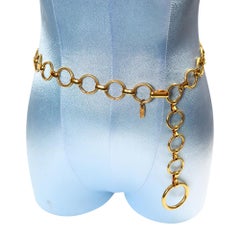 Vintage Yves Saint Laurent YSL Dangling Chain Belt Circa 1970s