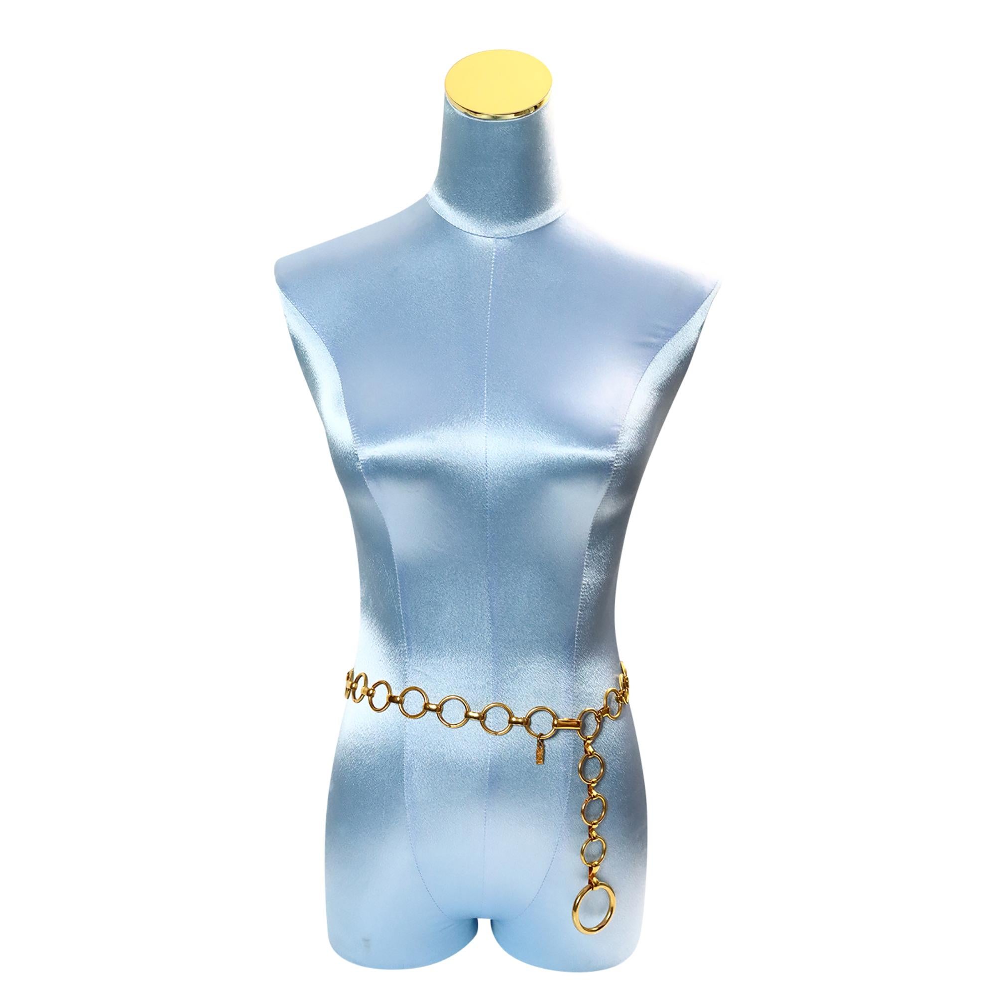 Vintage Yves Saint Laurent YSL Dangling Chain Gürtel im Zustand „Gut“ im Angebot in New York, NY