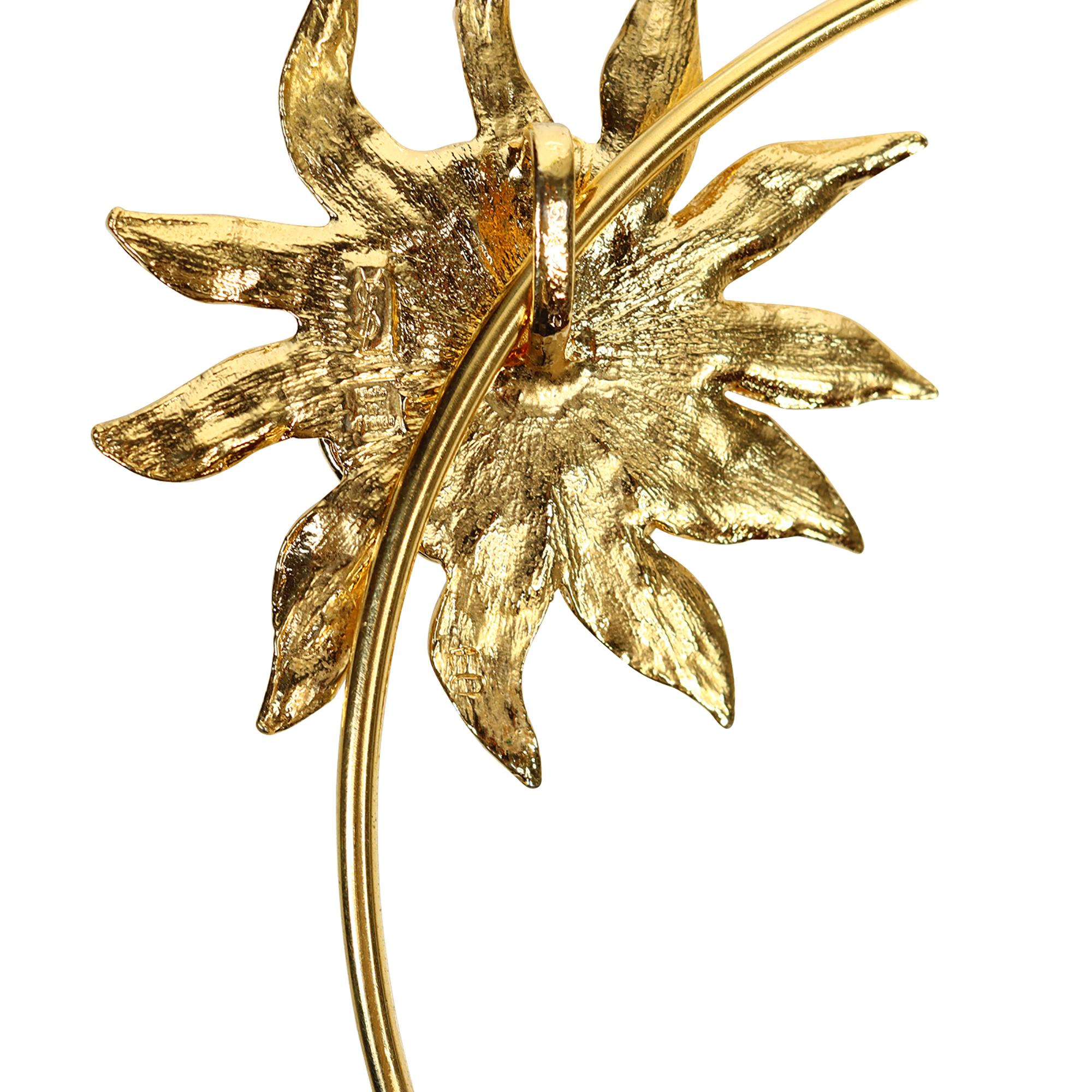 Vintage Yves Saint Laurent YSL baumelnde goldene Sonne auf Choker Circa 1980er Jahre im Angebot 3