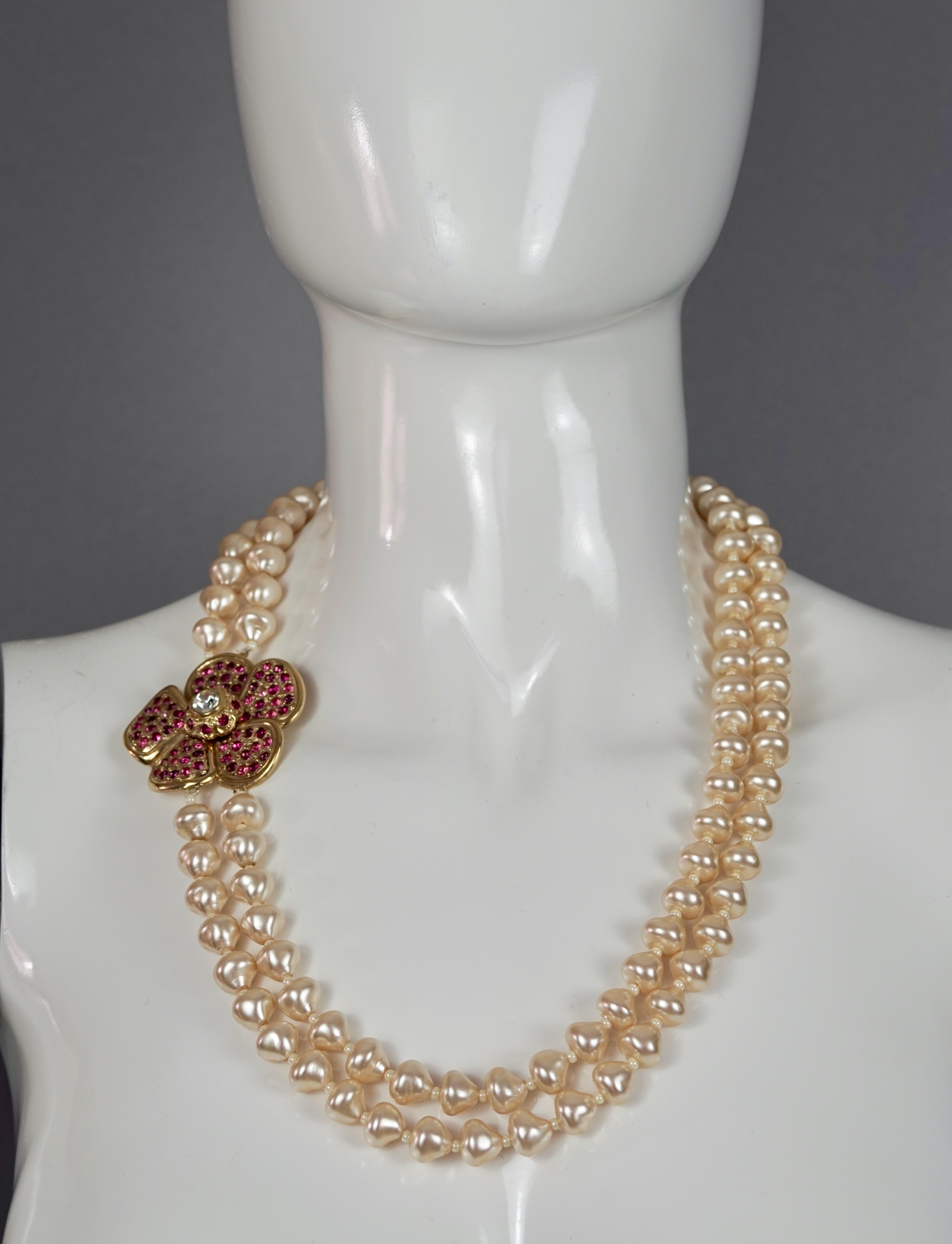 saint laurent pearl necklace