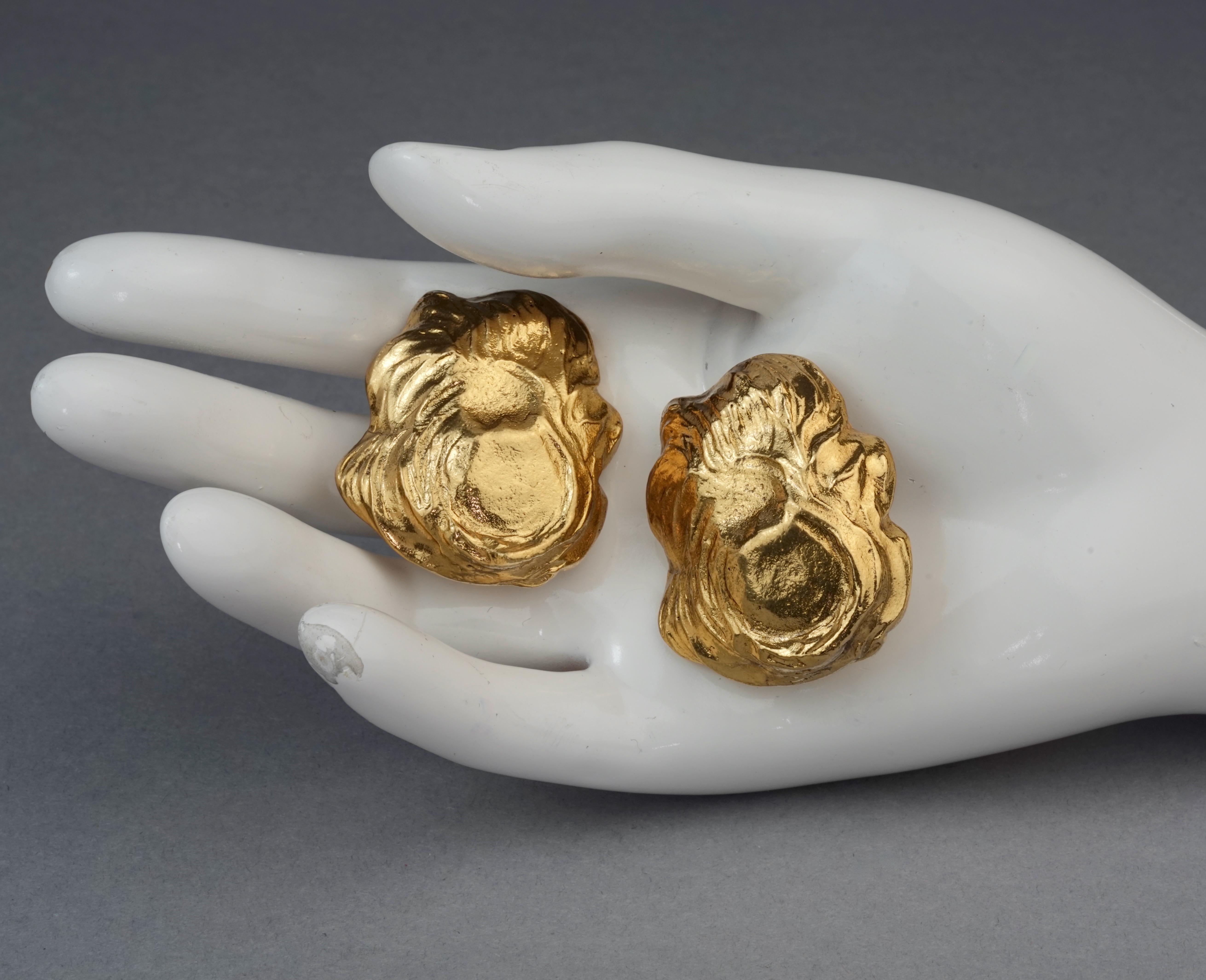 Vintage YVES SAINT LAURENT Ysl Free Form Earrings For Sale 4