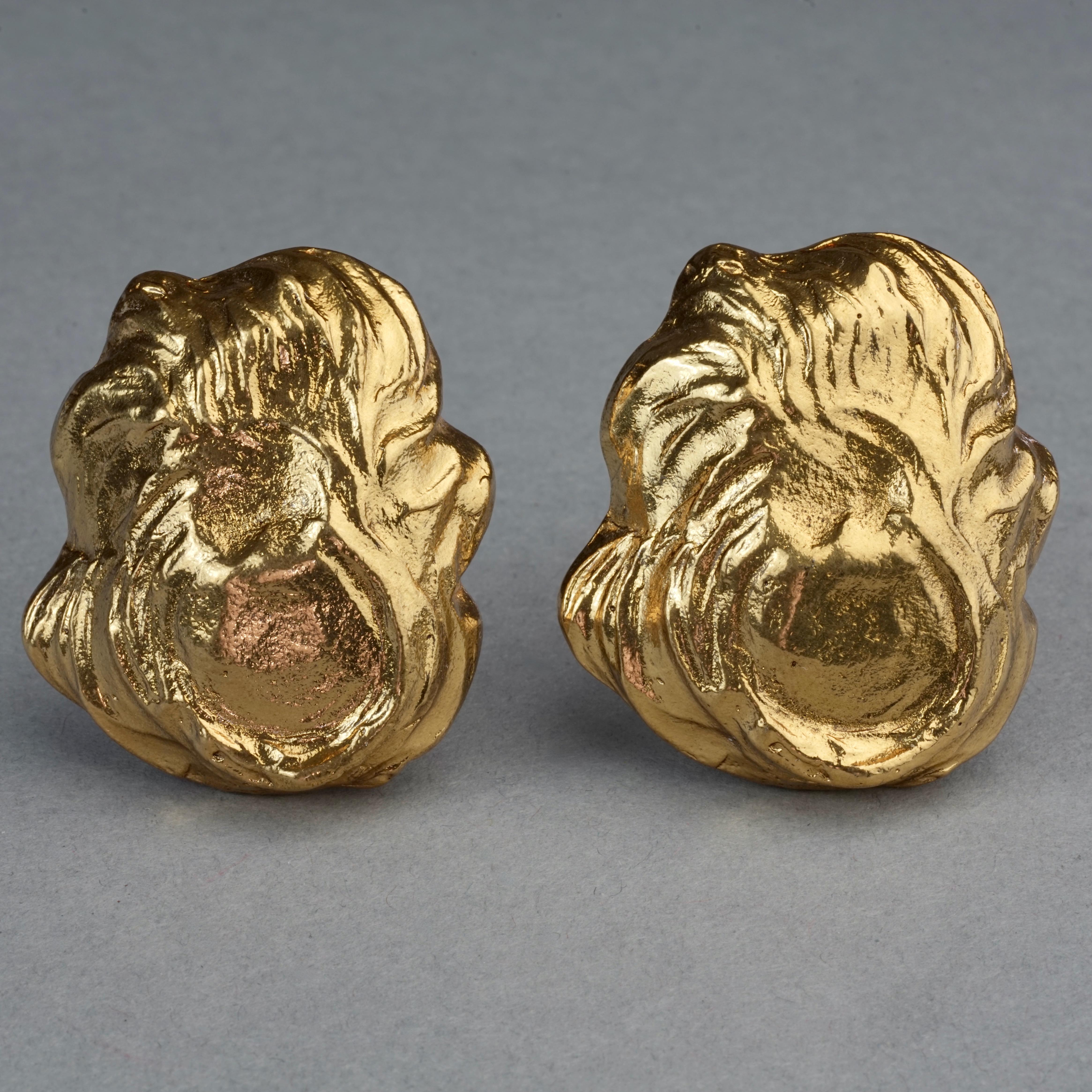 Vintage YVES SAINT LAURENT Ysl Free Form Earrings For Sale 1