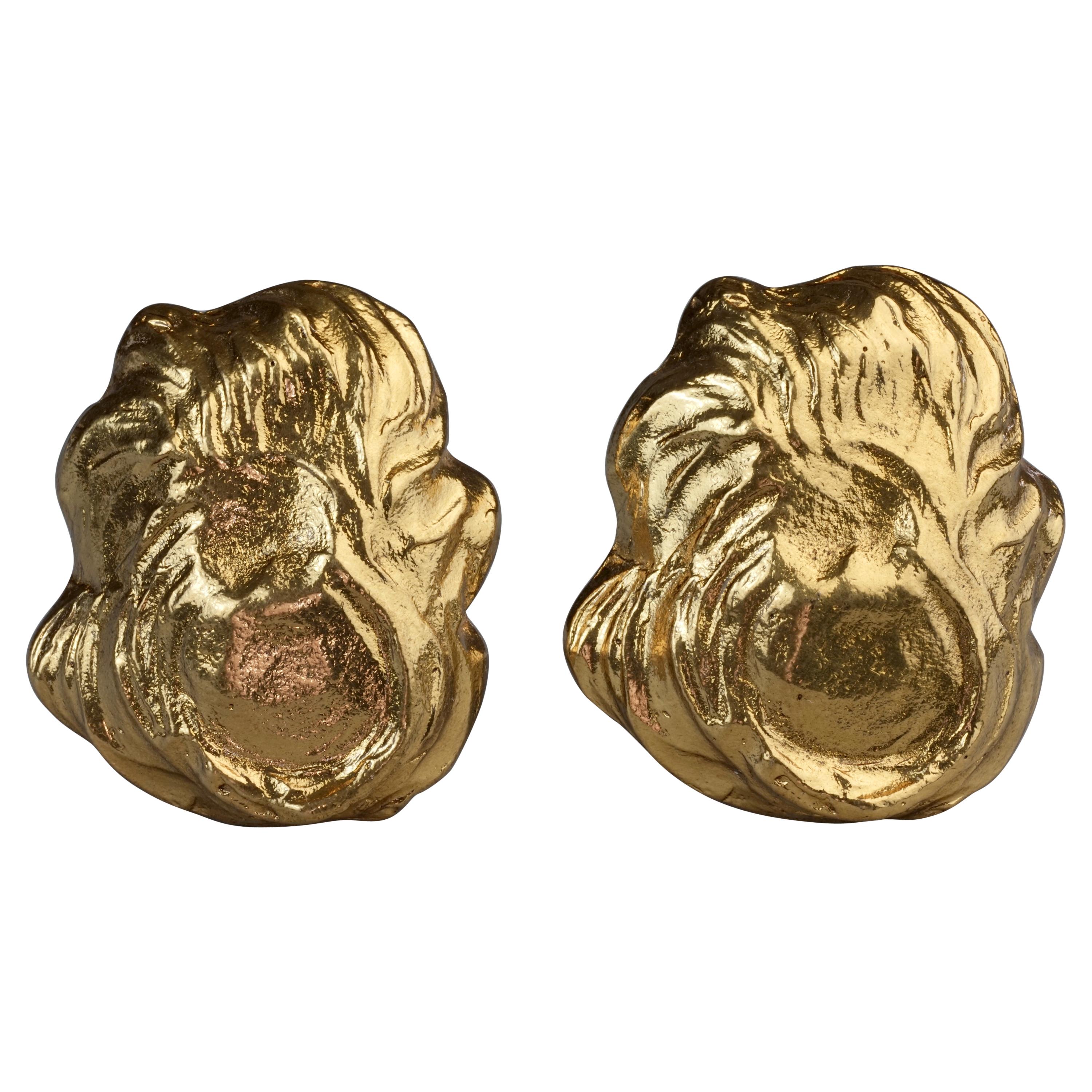 Vintage YVES SAINT LAURENT Ysl Free Form Earrings For Sale
