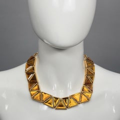 Vintage YVES SAINT LAURENT Ysl Geometric Resin Necklace by Robert Goossens