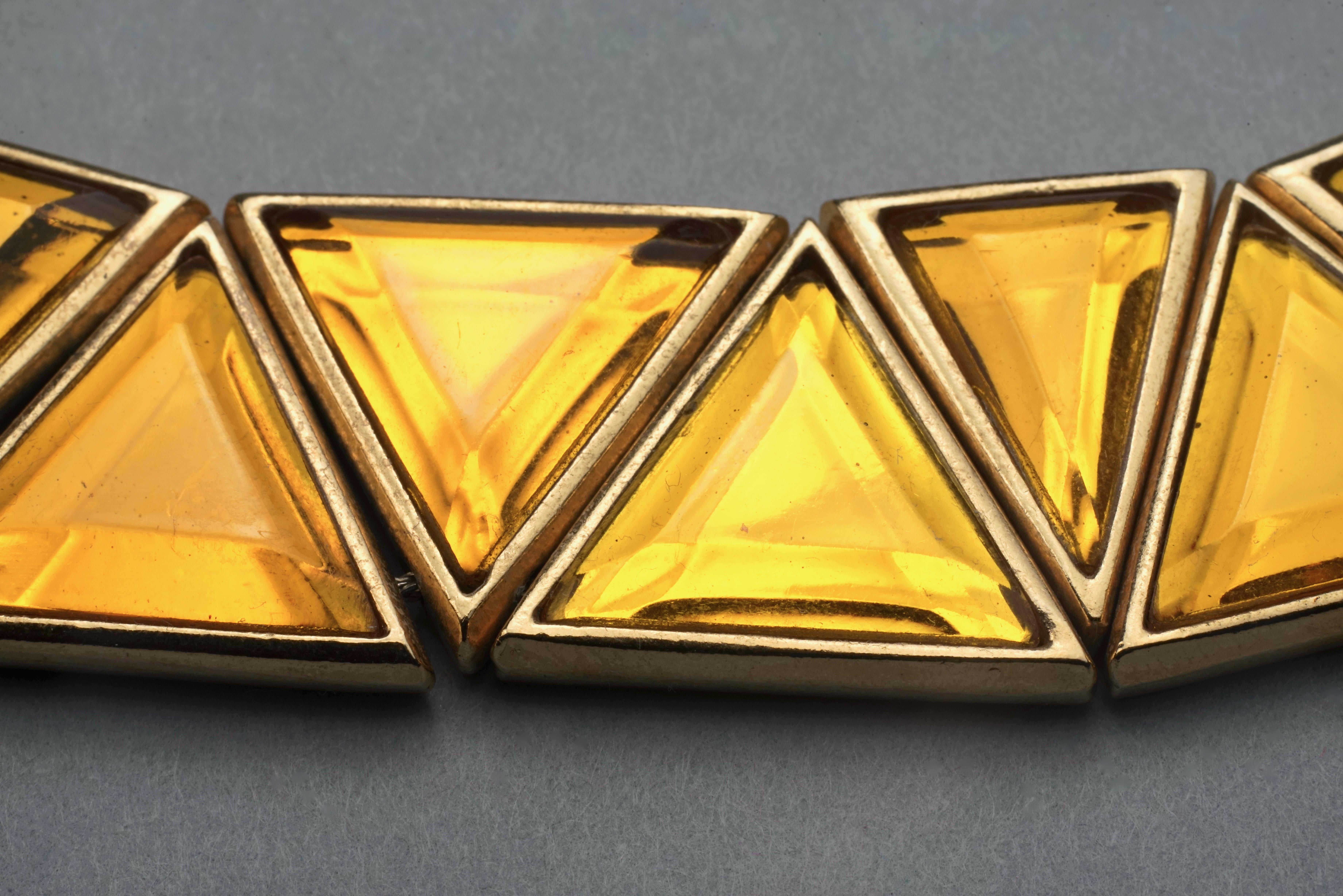 Vintage YVES SAINT LAURENT Ysl Geometric Resin Necklace by Robert Goossens For Sale 1