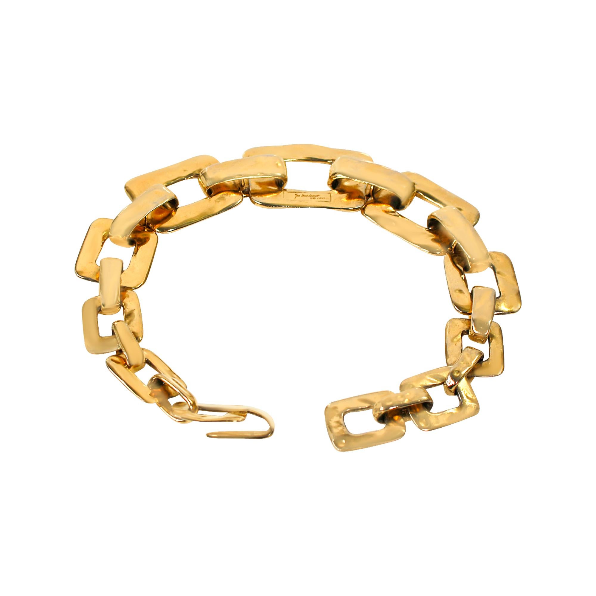 Collar de eslabones pesados vintage Yves Saint Laurent YSL en tono dorado Circa años 70 en venta 4