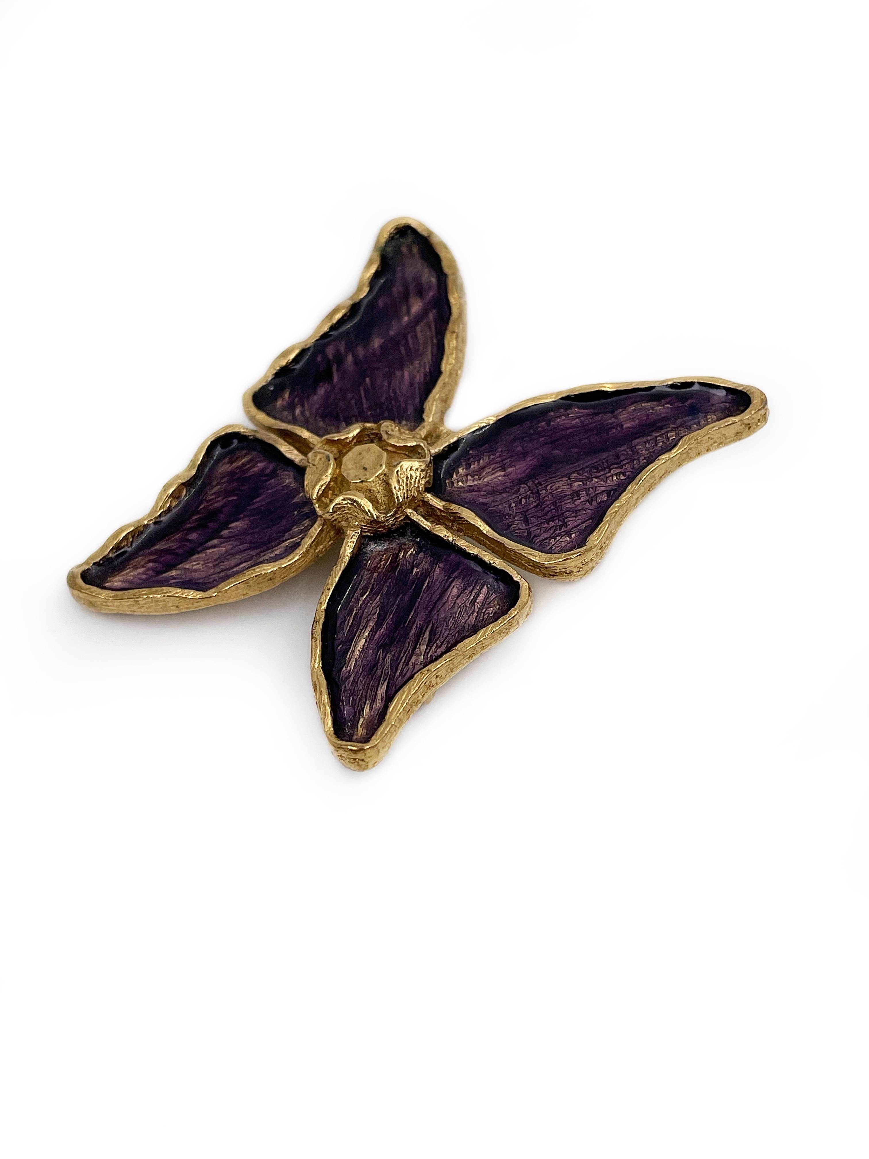 ysl butterfly brooch