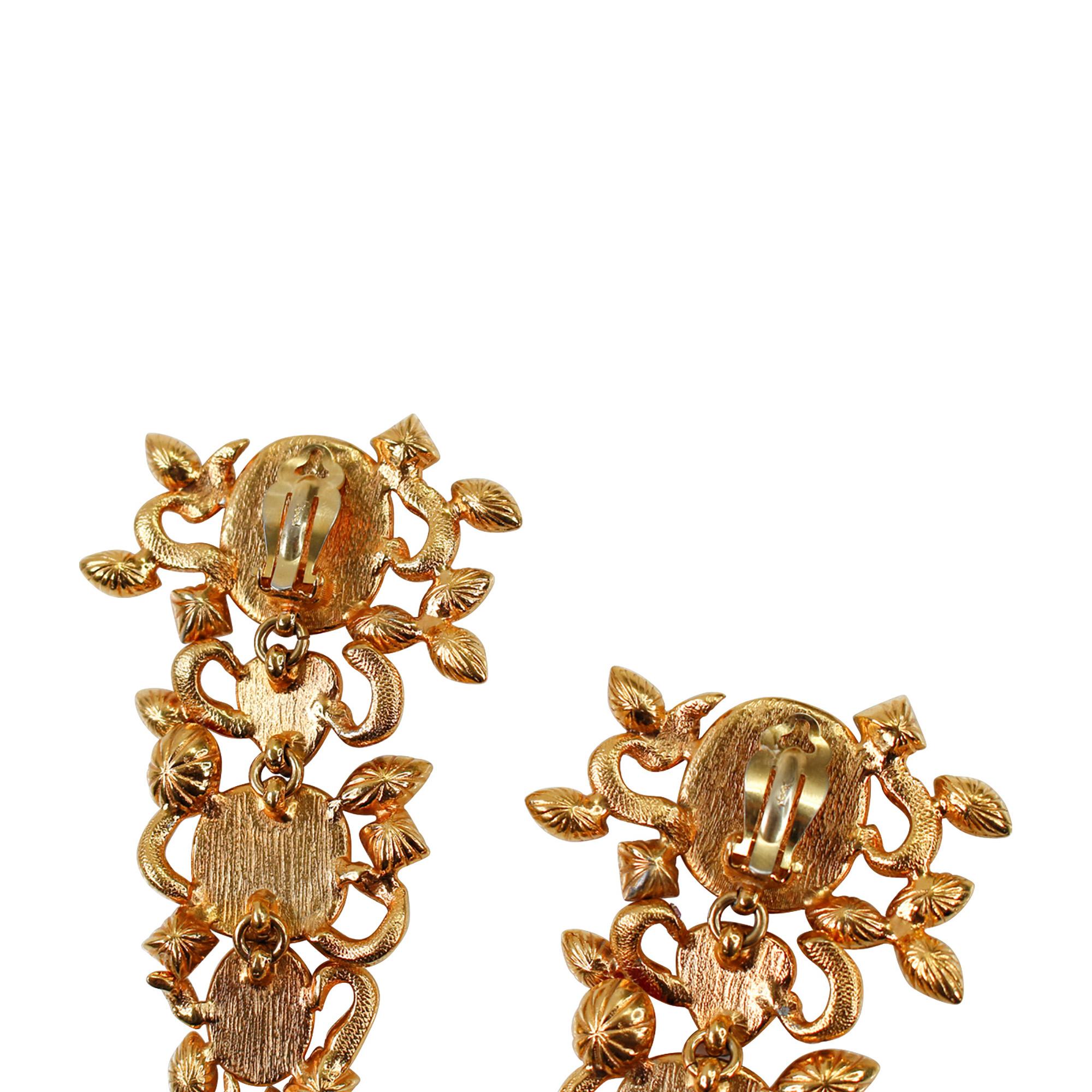 Vintage Yves Saint Laurent YSL Gold mit rosa Kristall variierendem Kristall Circa 1980er Jahre im Angebot 8