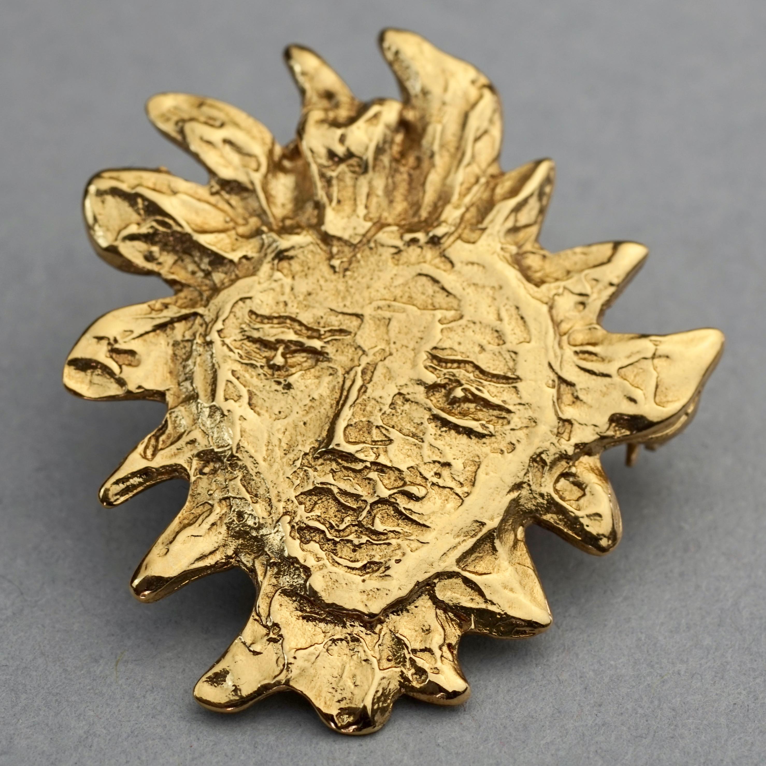  Broche pendentif vintage YVES SAINT LAURENT Ysl Goossens avec visage de soleil Pour femmes 