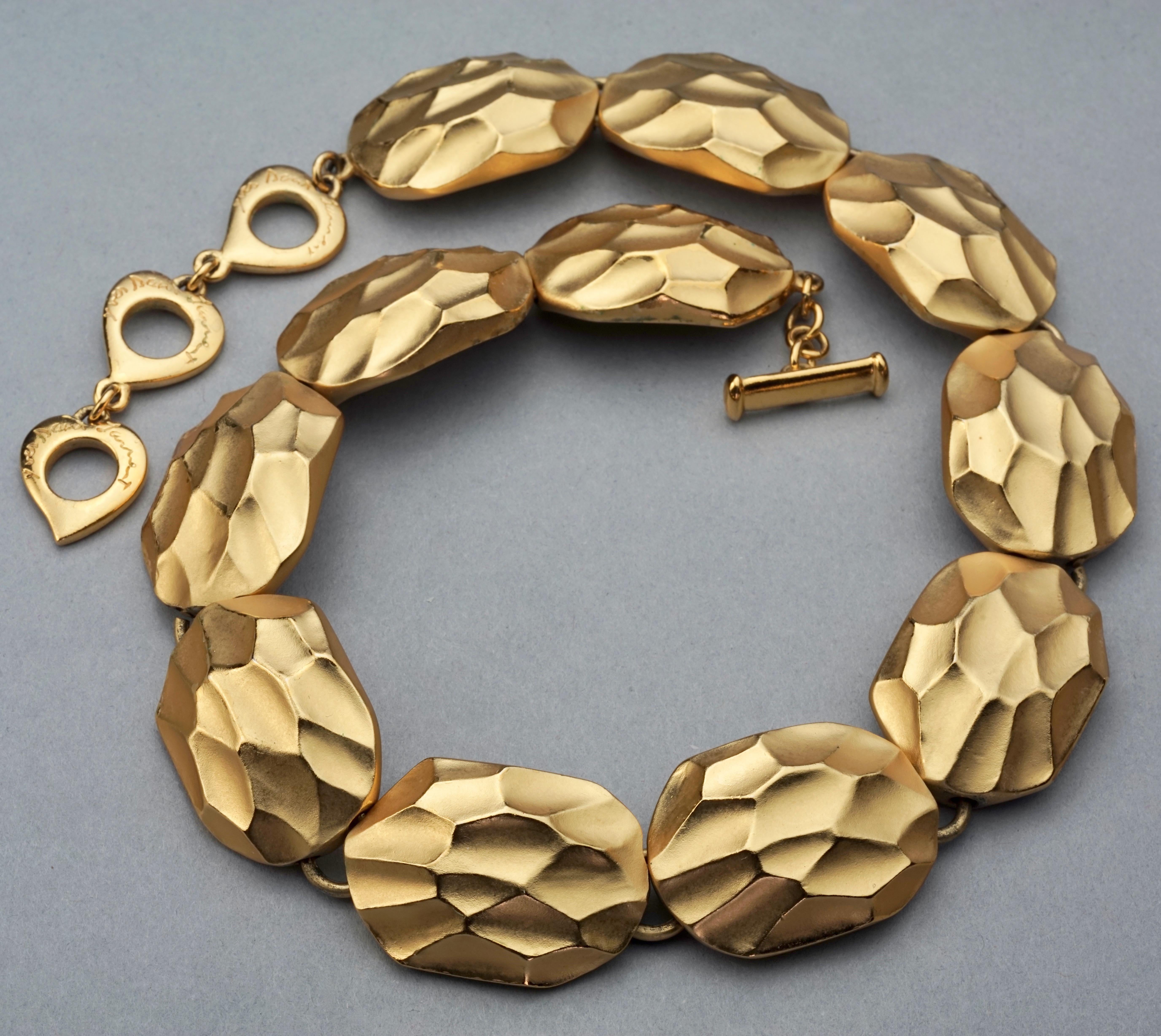 Vintage YVES SAINT LAURENT Ysl Honeycomb Link Necklace For Sale 5