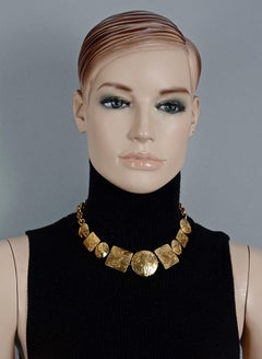 Vintage YVES SAINT LAURENT Ysl Initial Logo Geometric Necklace