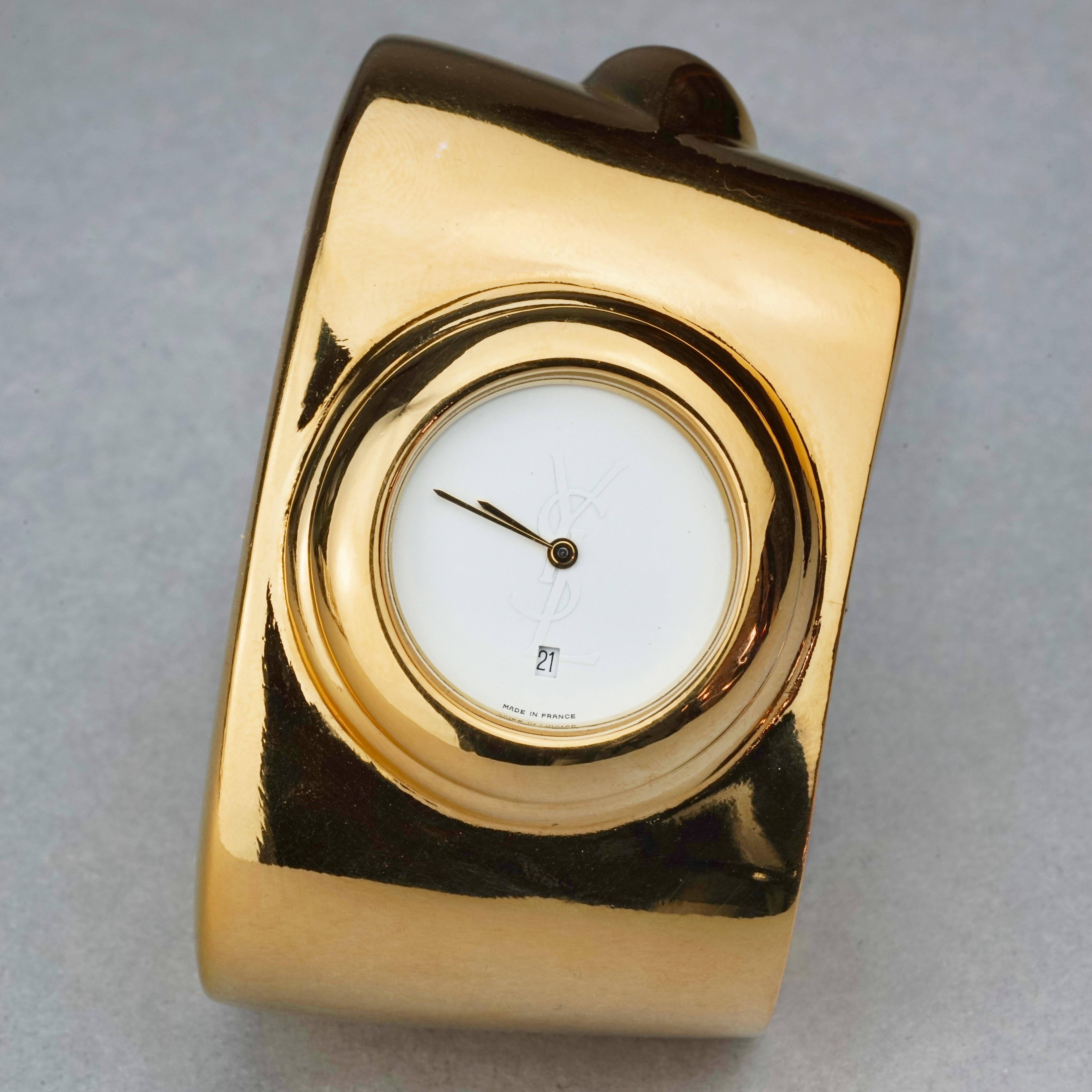 ysl gold bangle watch