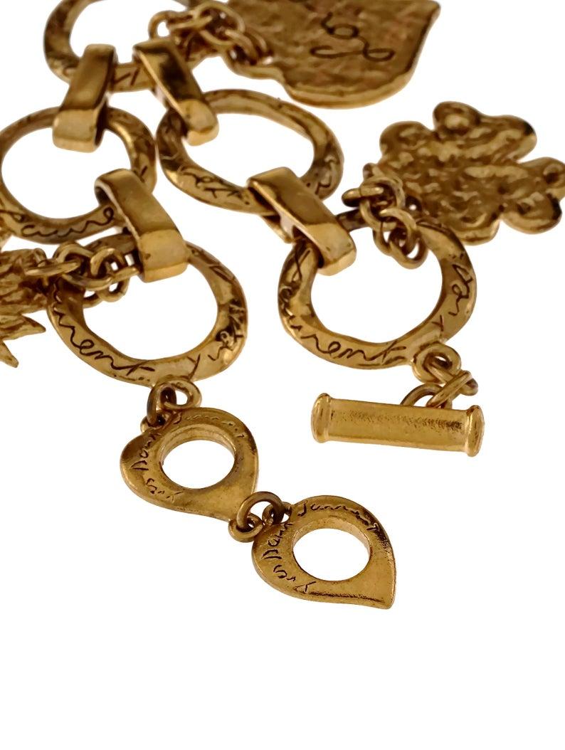 Vintage YVES SAINT LAURENT Ysl Love by Robert Goossens Sun Clover Heart Charm Br 1