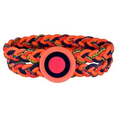 Vintage YVES SAINT LAURENT Ysl Neon Space Age Woven Passementerie Belt