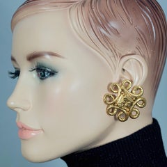 Vintage YVES SAINT LAURENT Ysl Nugget Loop Earrings