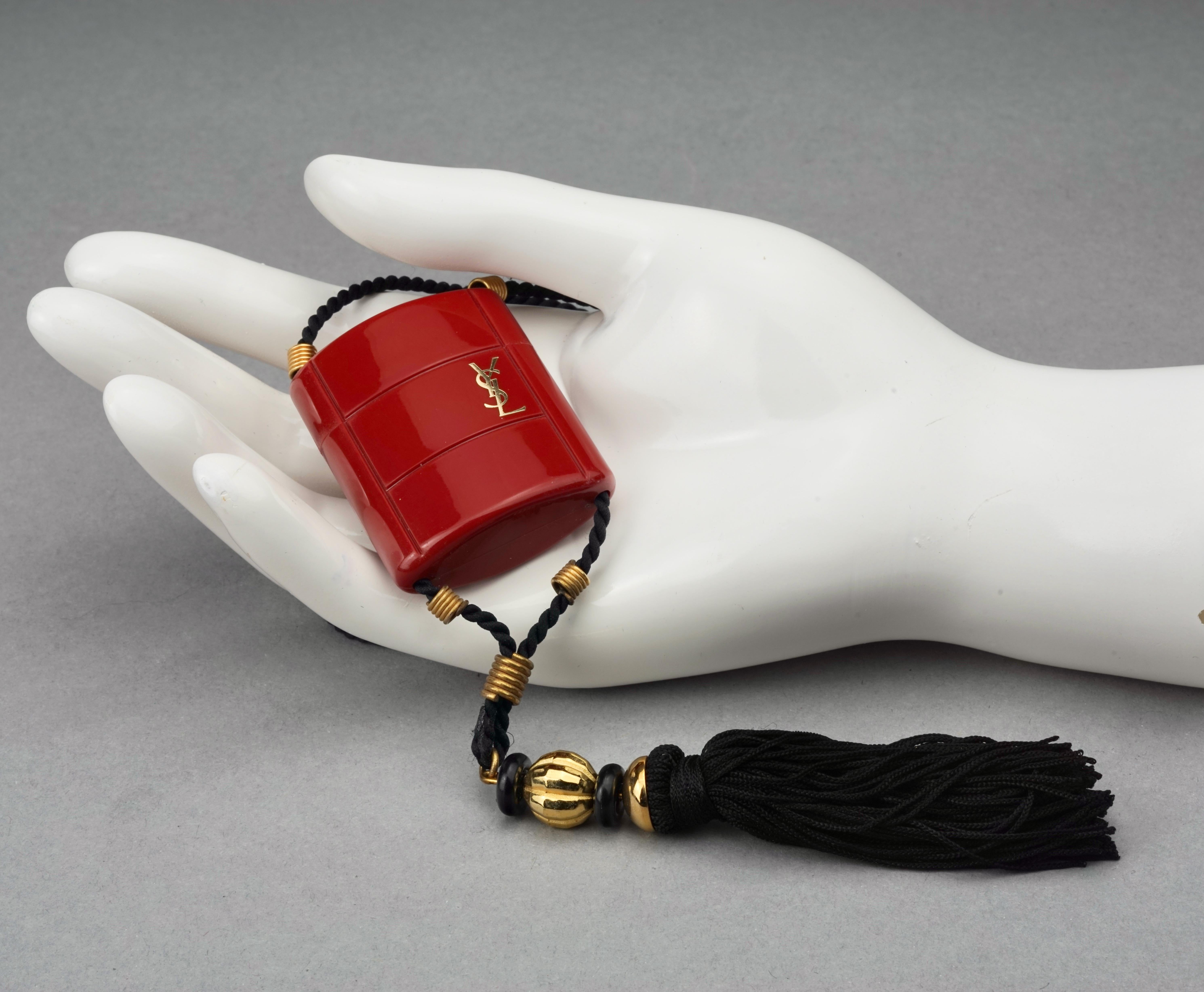 Vintage YVES SAINT LAURENT Ysl Opium Perfume Tassel Necklace 3