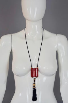 Vintage YVES SAINT LAURENT Ysl Opium Perfume Tassel Necklace