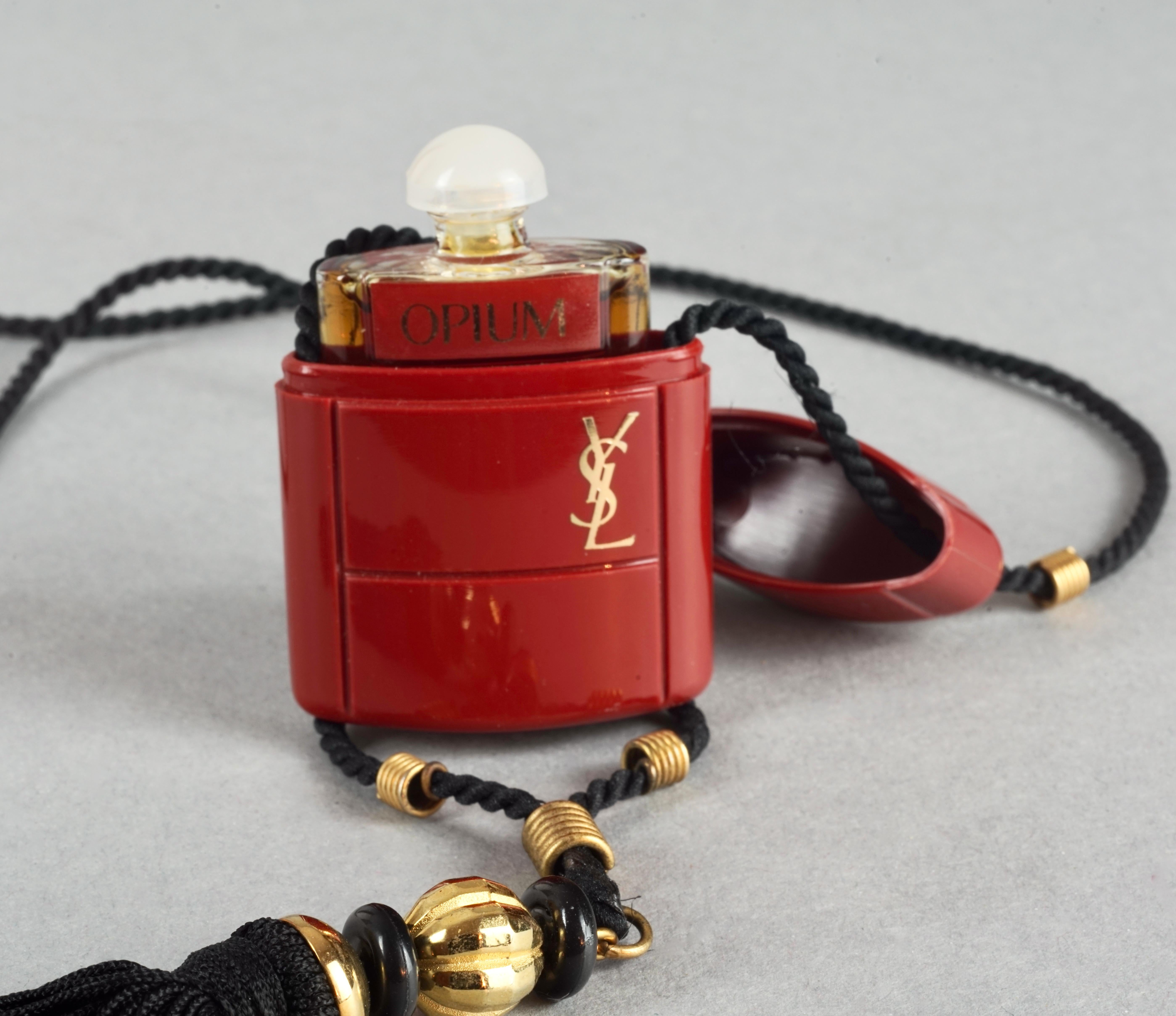 Vintage YVES SAINT LAURENT Ysl Opium Perfume Tassel Necklace 1