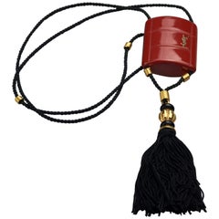 Vintage YVES SAINT LAURENT Ysl Opium Perfume Tassel Necklace