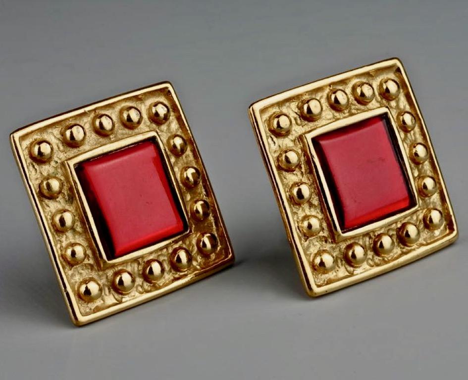 vintage square earrings