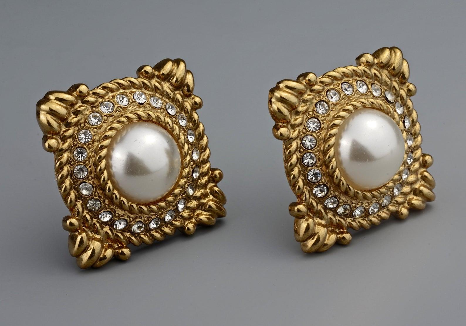 ysl pearl earrings