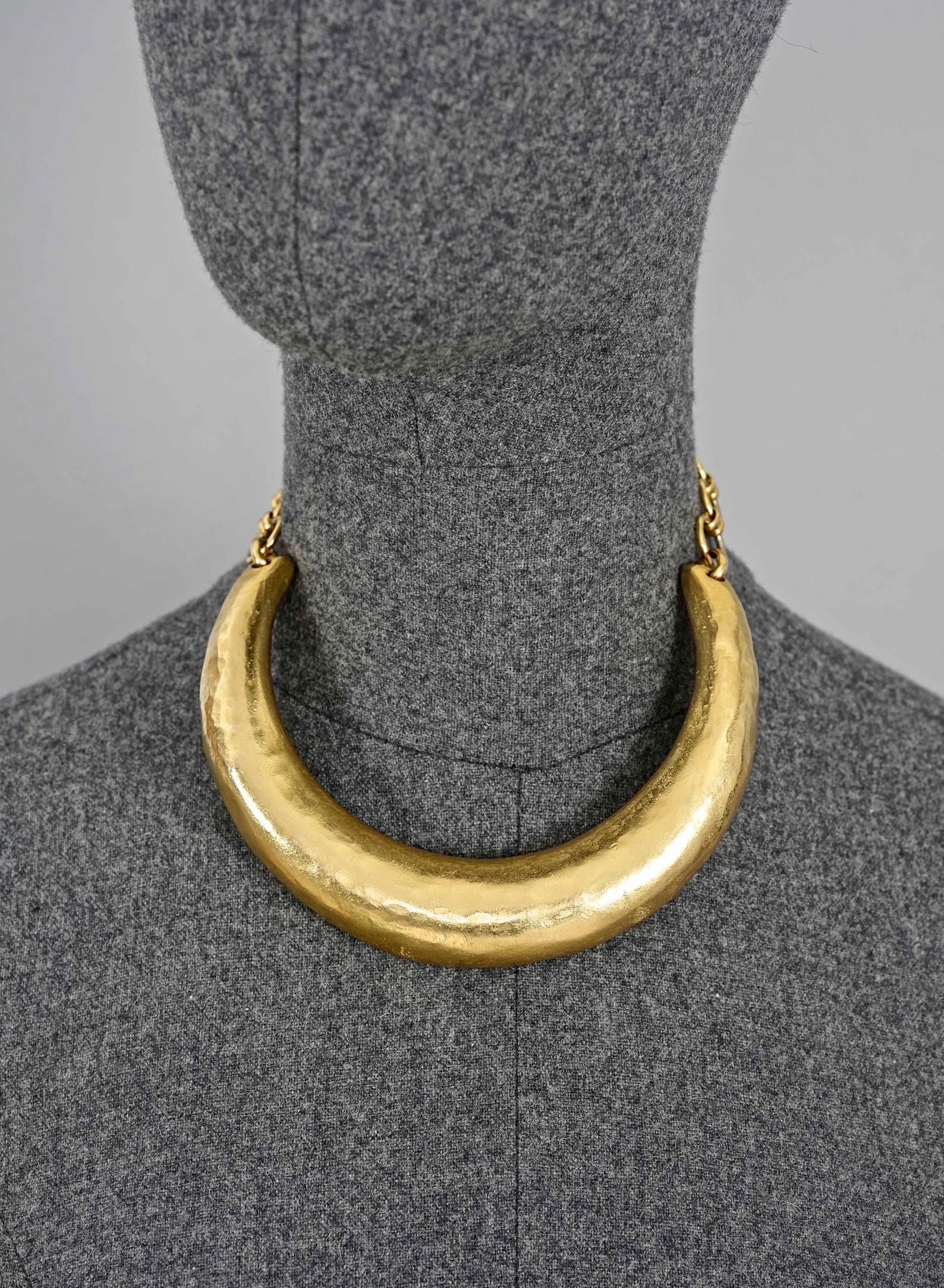 Women's Vintage YVES SAINT LAURENT Ysl Rigid Choker Necklace For Sale