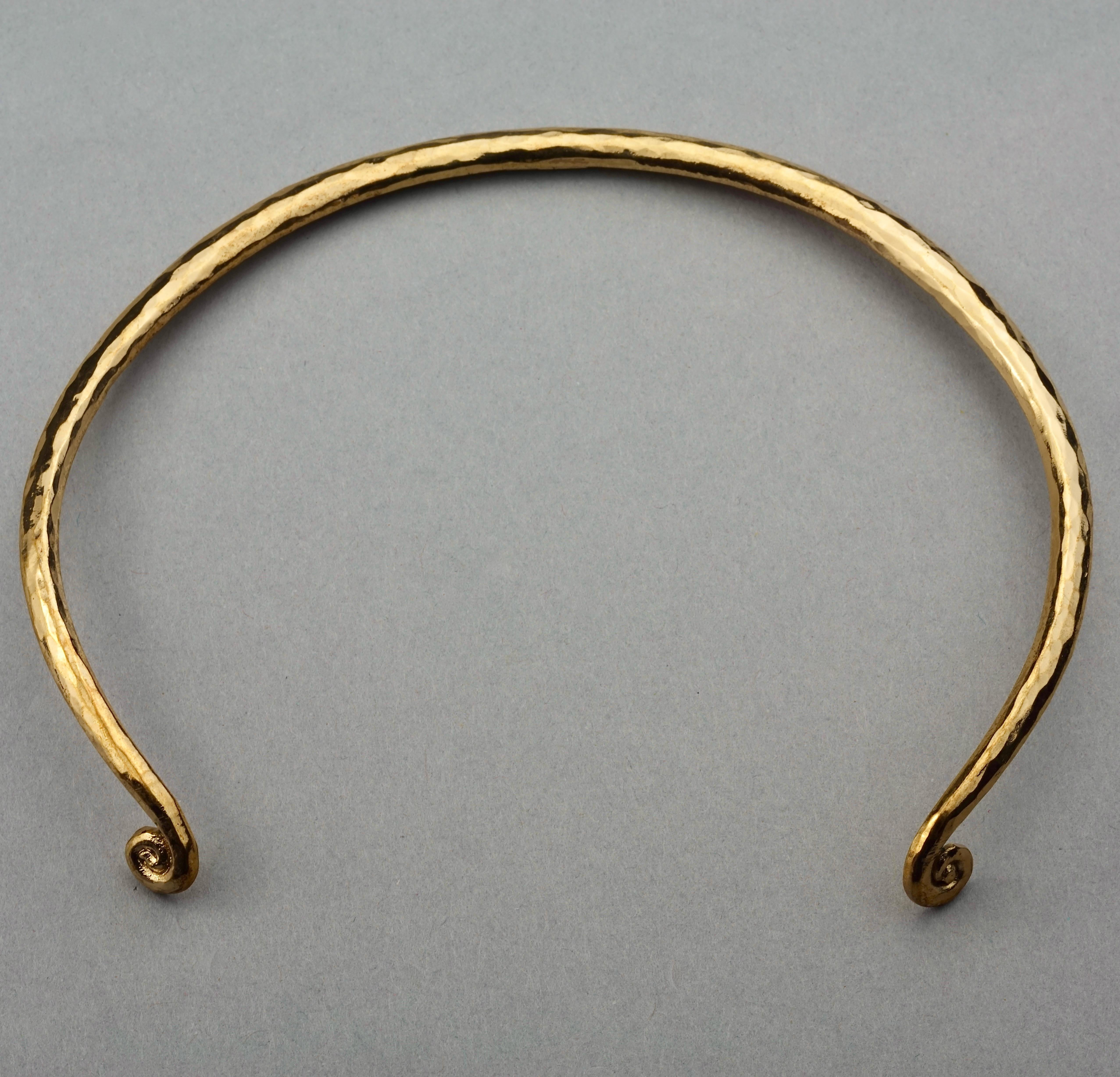 Women's Vintage YVES SAINT LAURENT Ysl Rigid Spiral Choker Necklace