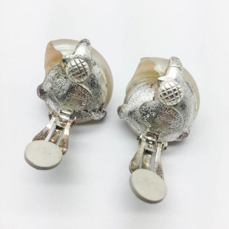 ysl shell earrings