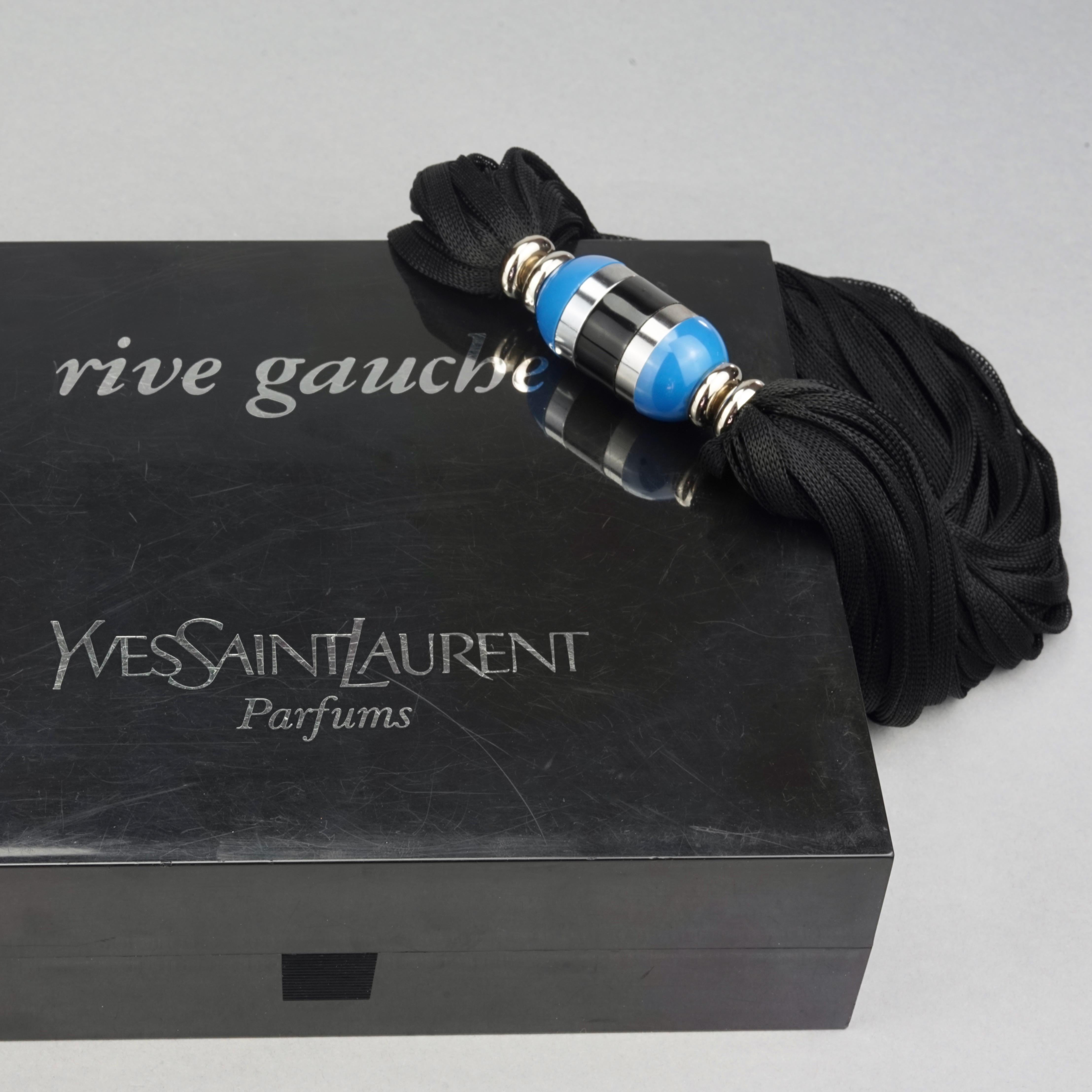 Vintage YVES SAINT LAURENT Ysl Rive Gauche Perfume Capsule Choker Necklace For Sale 4