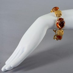 Vintage YVES SAINT LAURENT Ysl Robert Goossens Cabochon Nugget Link Bracelet