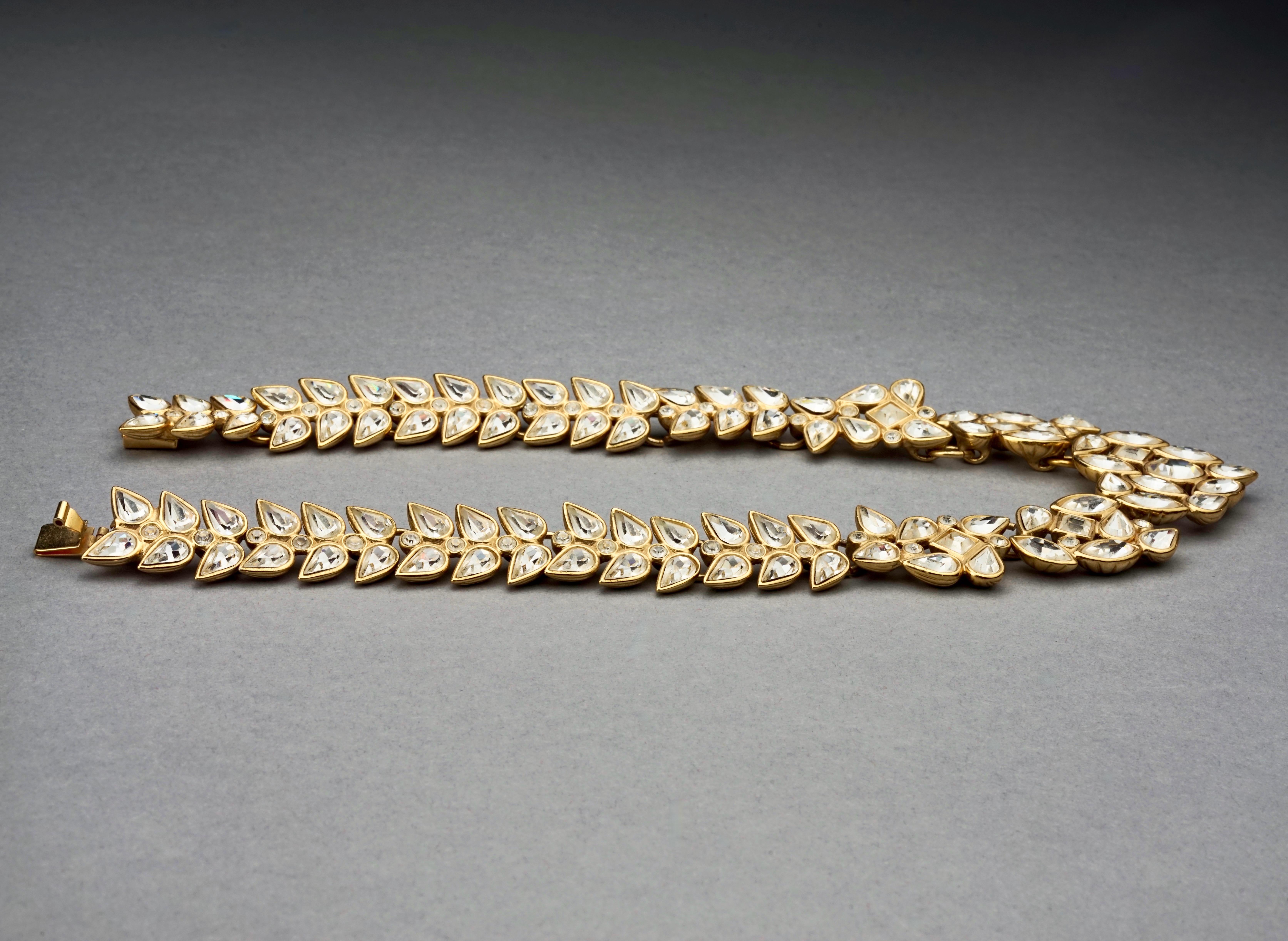 Women's Vintage YVES SAINT LAURENT Ysl Robert Goossens Crystal Heart Necklace For Sale