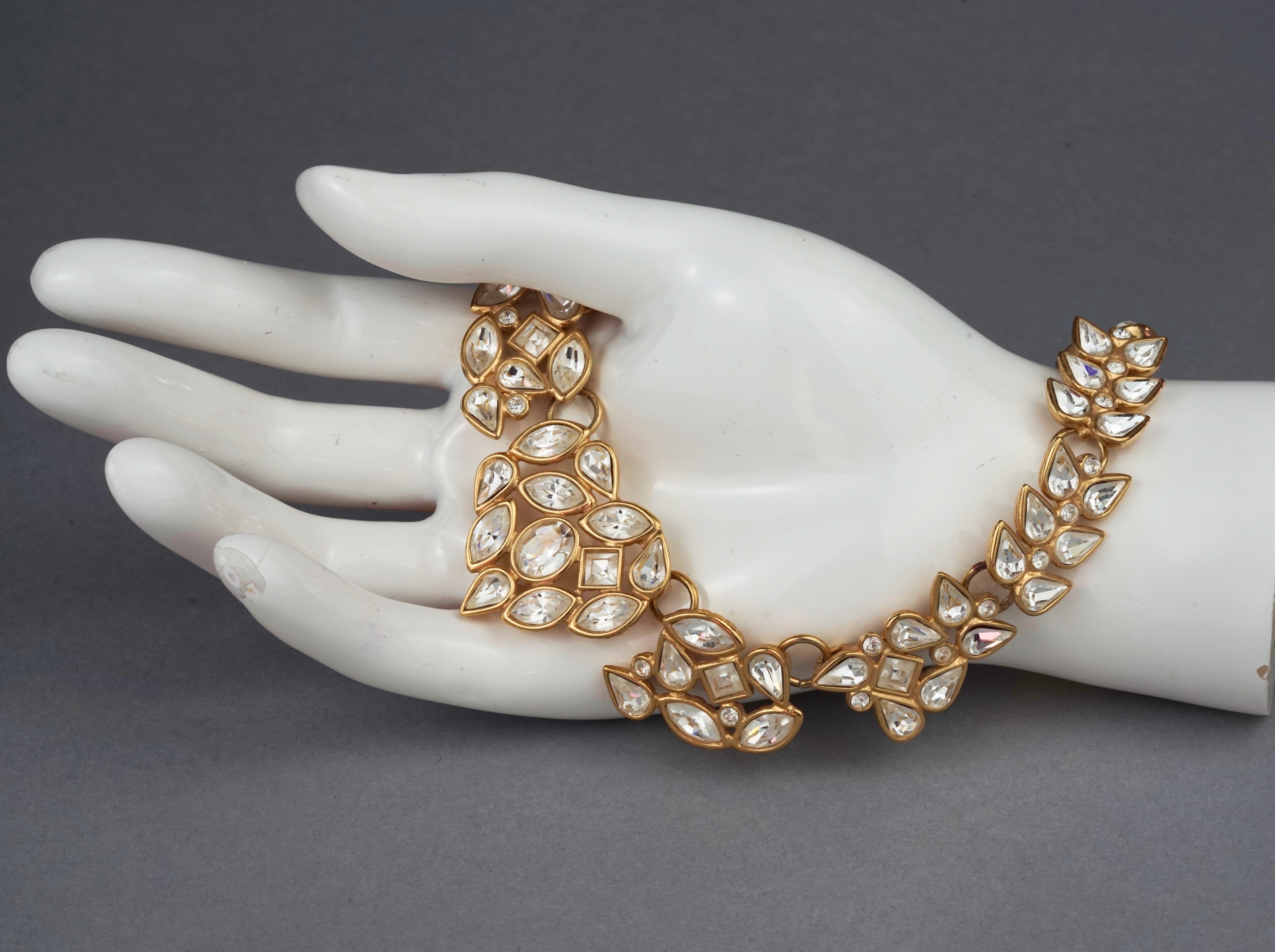 Vintage YVES SAINT LAURENT Ysl Robert Goossens Crystal Heart Necklace For Sale 3