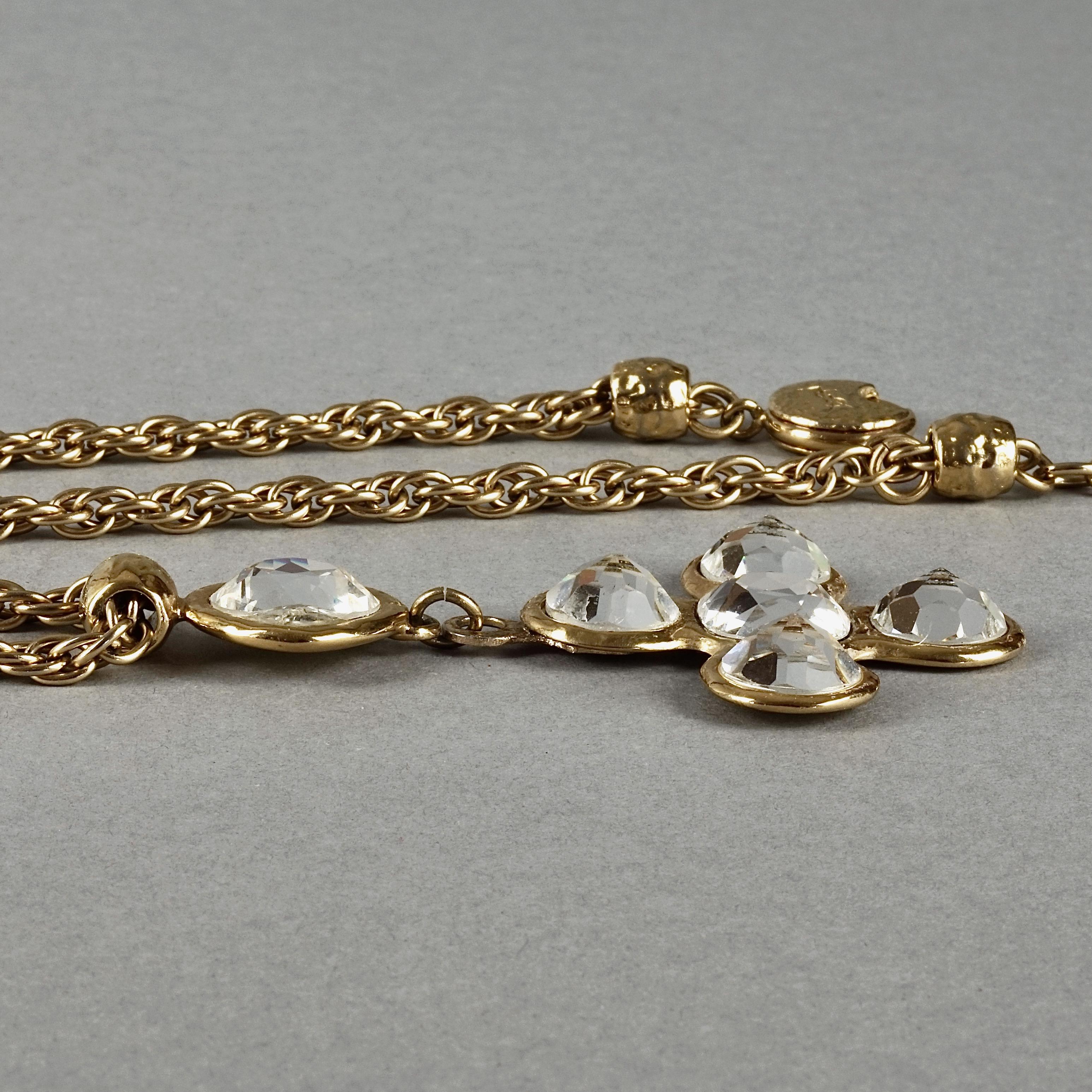 YVES SAINT LAURENT Collier croix vintage orné de bijoux Robert Goossens 1
