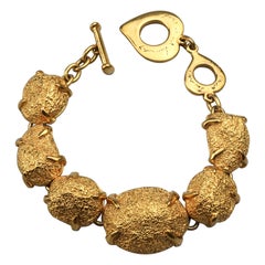 Vintage YVES SAINT LAURENT Ysl Robert Goossens Nugget Link Bracelet