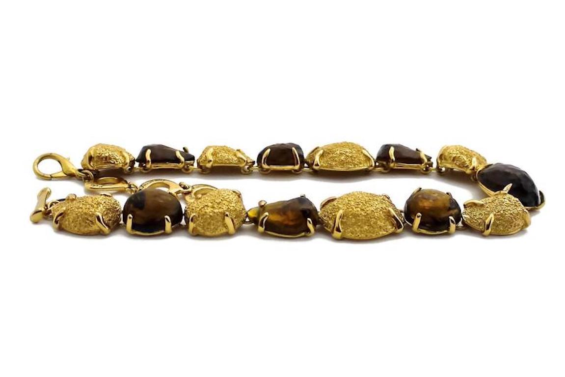Women's Vintage YVES SAINT LAURENT Ysl Robert Goossens Stone Nugget Necklace