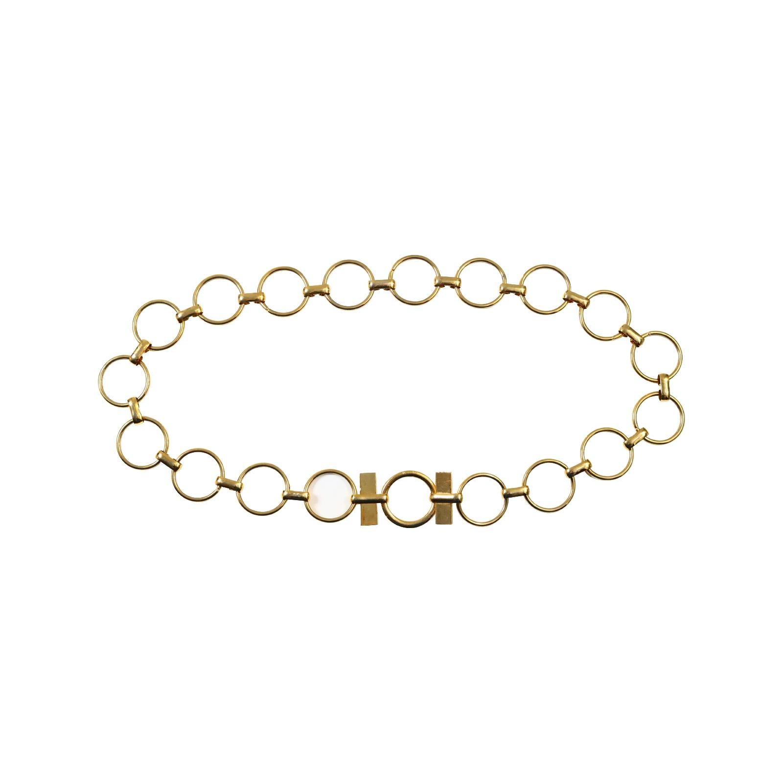 Vintage Yves Saint Laurent YSL Round Dangling Chain Belt Circa 1970s For Sale 4