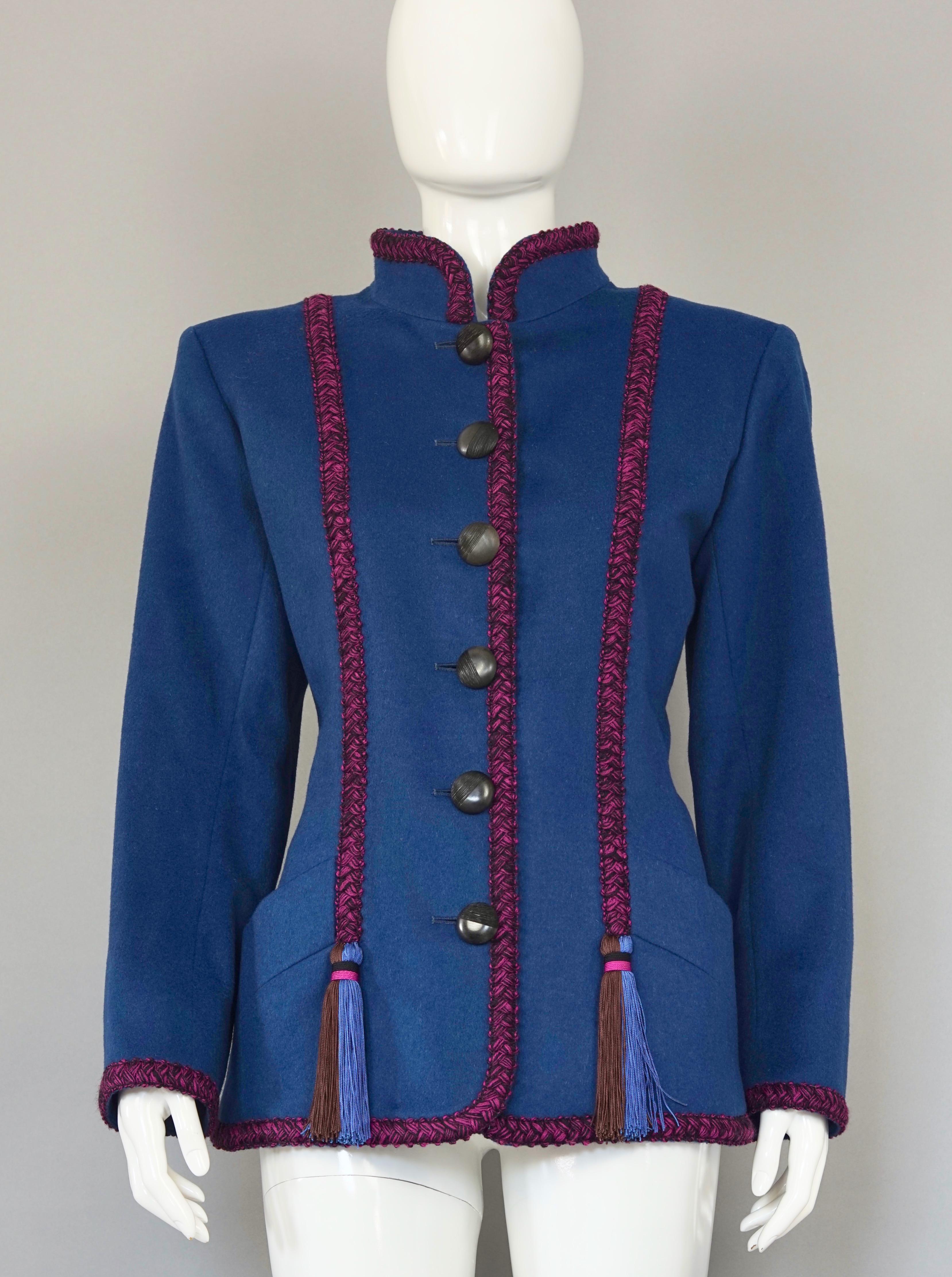 Vintage YVES SAINT LAURENT Ysl Russian Passementerie Tassel Jacket In Excellent Condition In Kingersheim, Alsace