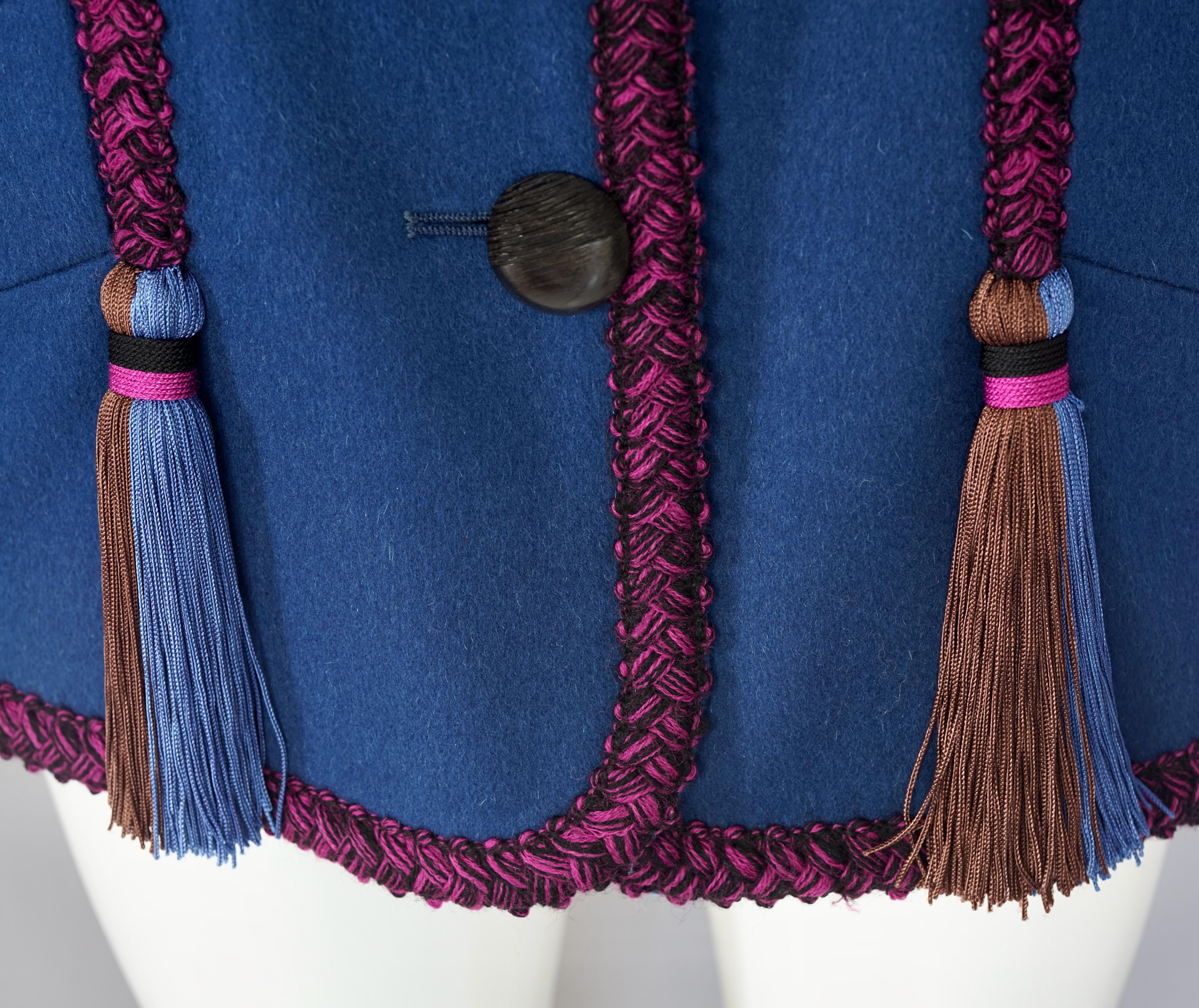 Vintage YVES SAINT LAURENT Ysl Russian Passementerie Tassel Jacket 2