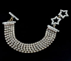 YVES SAINT LAURENT Ysl Star Multi Layer Strass-Armband, Vintage