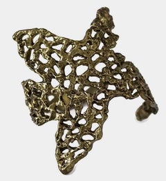 Bracciale vintage Yves Saint Laurent Ysl Starfish traforato e testurizzato