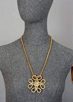 Vintage YVES SAINT LAURENT Ysl Swirl Nugget Necklace