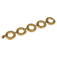 Vintage YVES SAINT LAURENT Ysl Textured Ring Link Bracelet